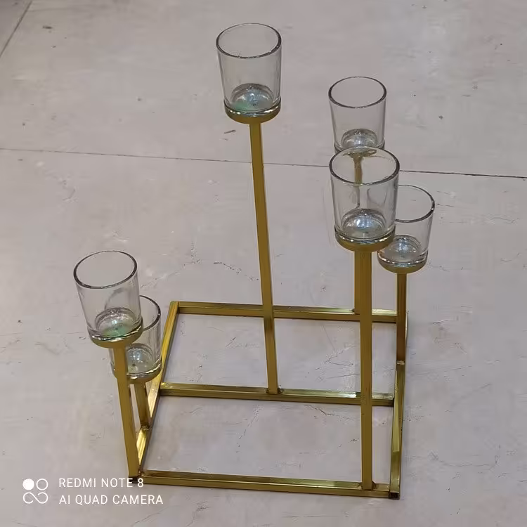 جا شمعی شش شعله  آبکاری فورتیک 