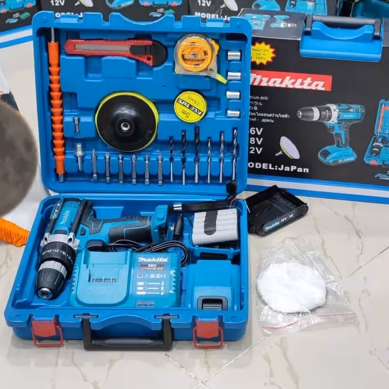 دریل شارژی ماکیتا پولیش دار  موتور براشلس