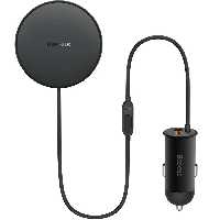 شارژر فندکی فست شارژ ماشین، هولدر و شارژر وایرلس بیسوس BS-CW01 C40141000111-01