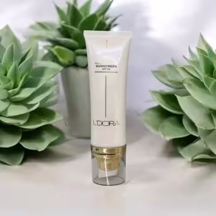کرم ضد آفتاب SPF50 بی رنگ مناسب انواع پوست لدورا