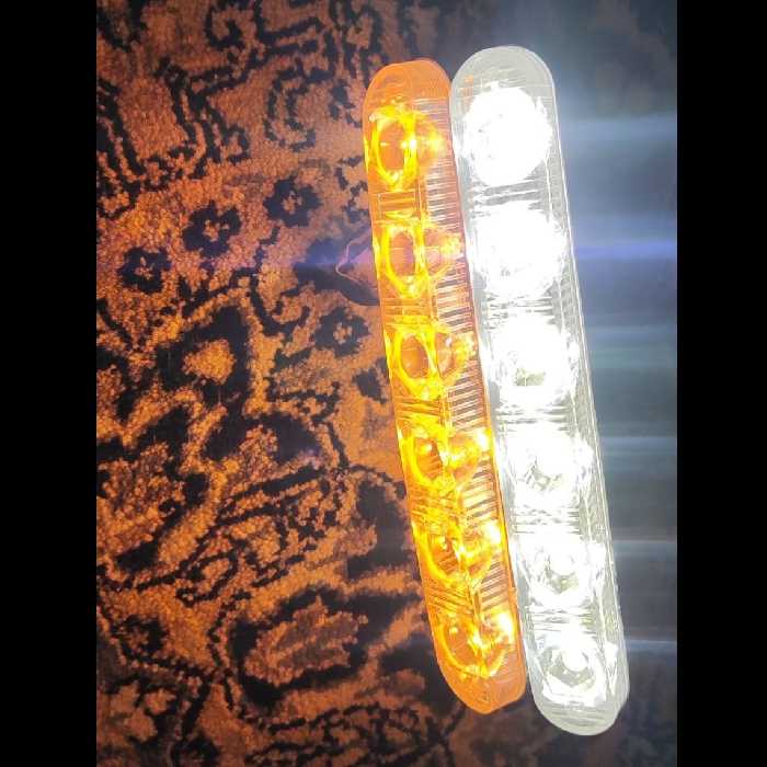 دیلایت 6 لنز راهنمادار. لامپ دیلایت خودرو مدل DRL بسته 2 عددی.راهنما دار