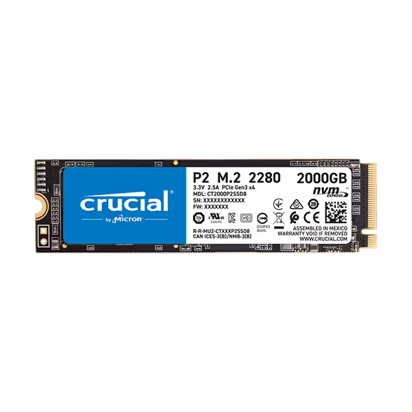 اس اس دی کروشیال - مدل P2 NVME ظرفیت دو ترابایت