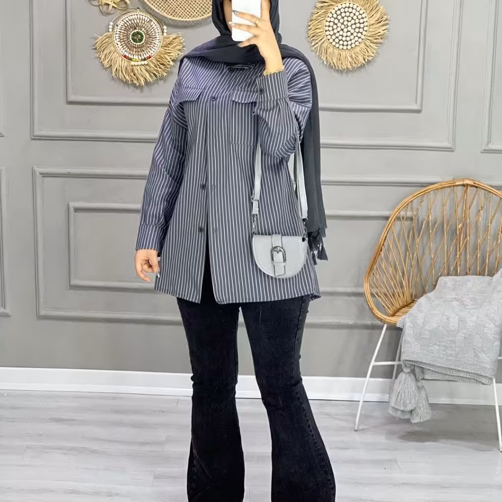 مانتو پلوتی قدجلو70پشت80 پشت دکمه دار  فری سایز38تا46