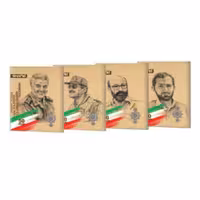 دفتر خط دار 50 برگ شفیعی کد 90 در طرح های متفاوت مجموعه 4 عددی