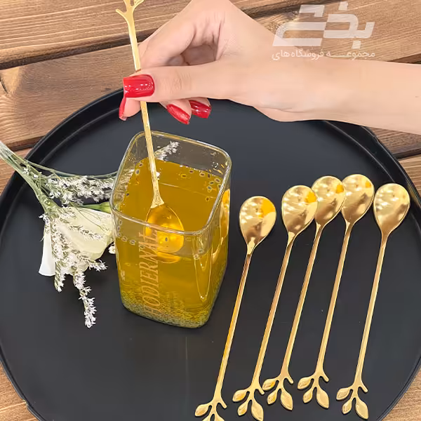 قاشق چای خوری طرح برگ6تایی