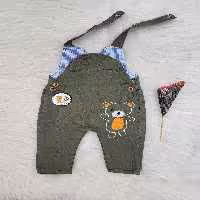 پیشبندی کتان بهار گلدورزی خرس نارنجی