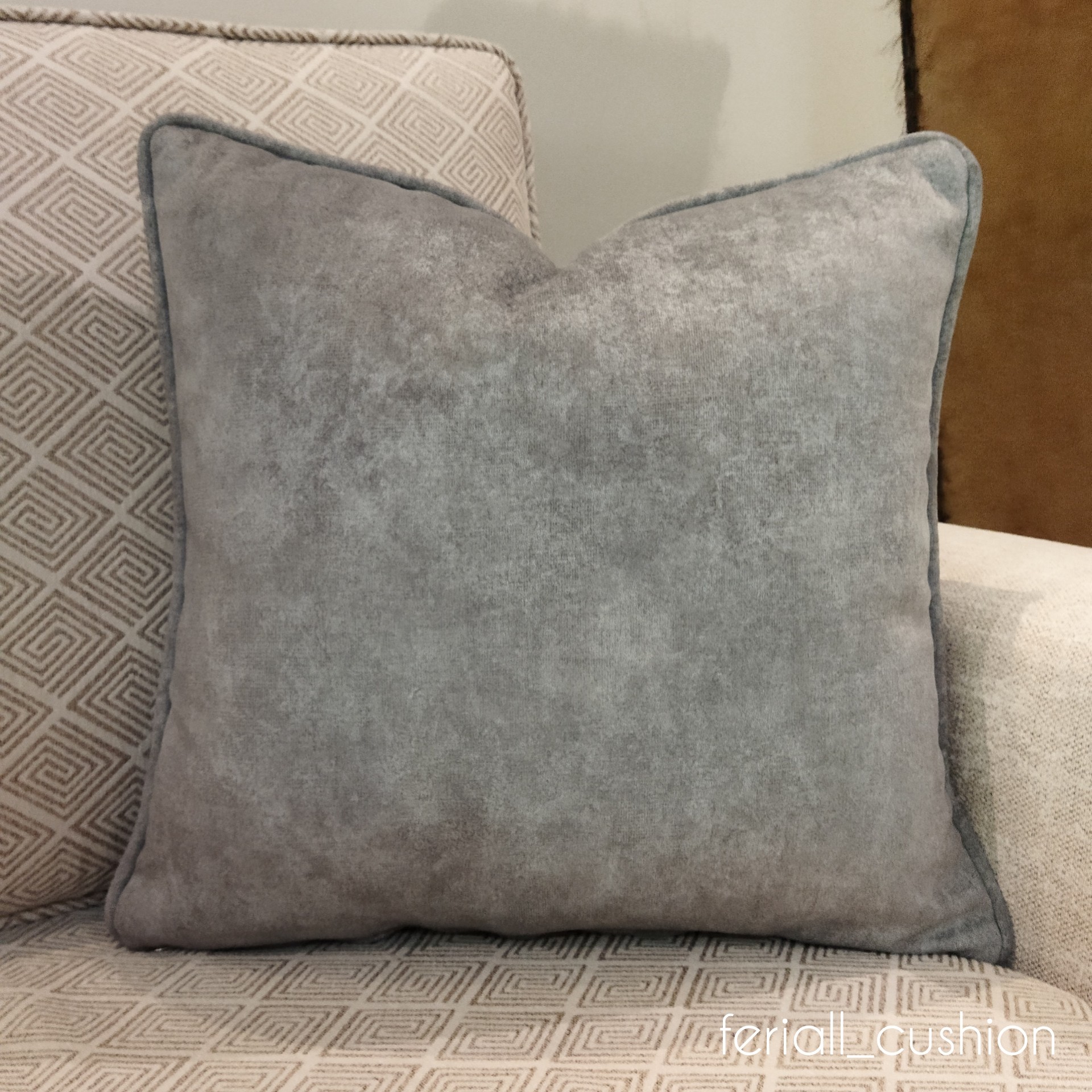 کاور کوسن های طوسی رنگ 4عدد