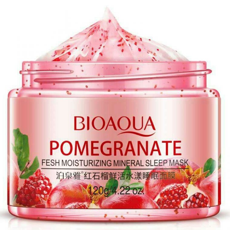 ماسک صورت شب ضد پیری انار قرمز بیواکوا bioaqua skin mask