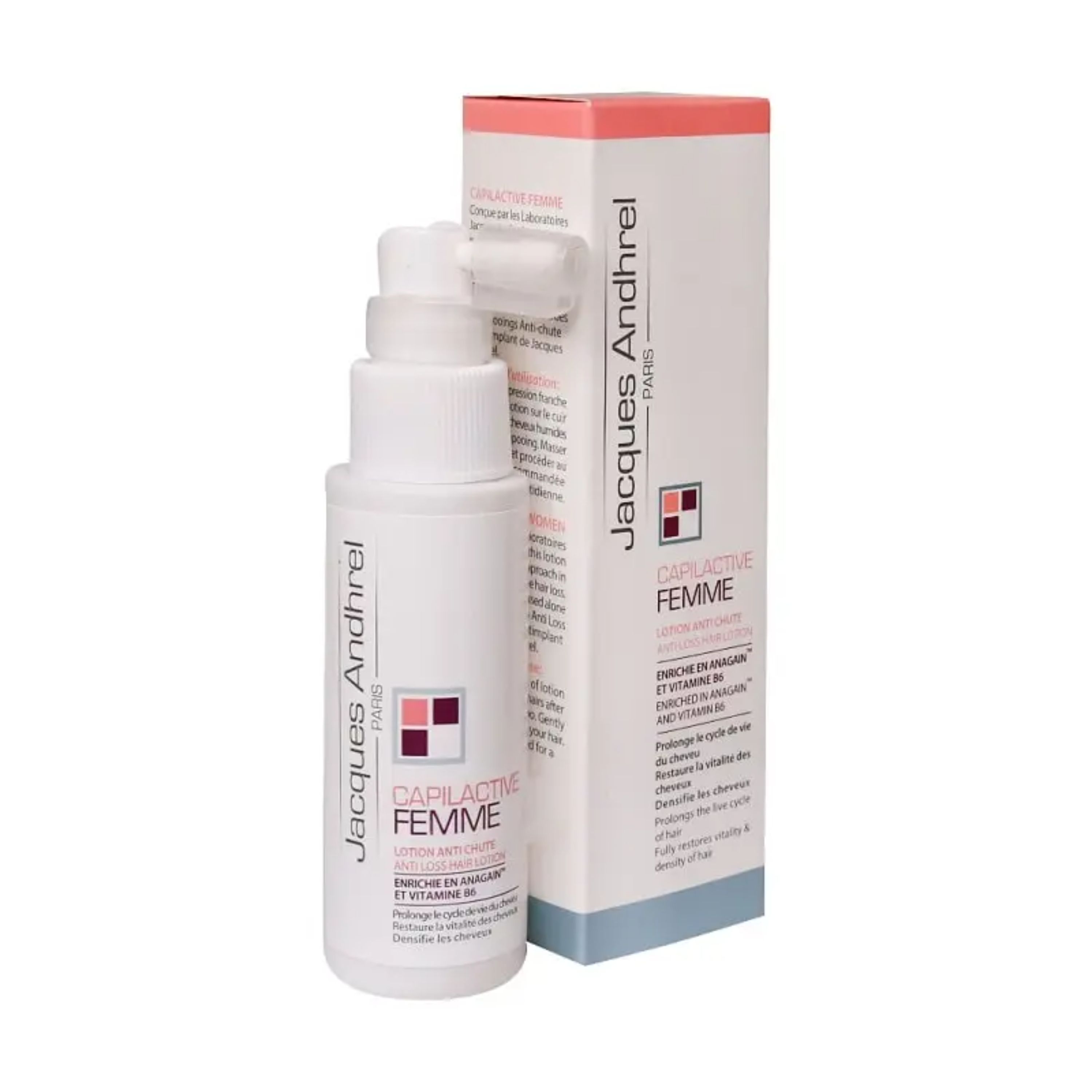 تونیک ضد ریزش موی بانوان ژاک آندرل مدل Capilactive حجم 60mL