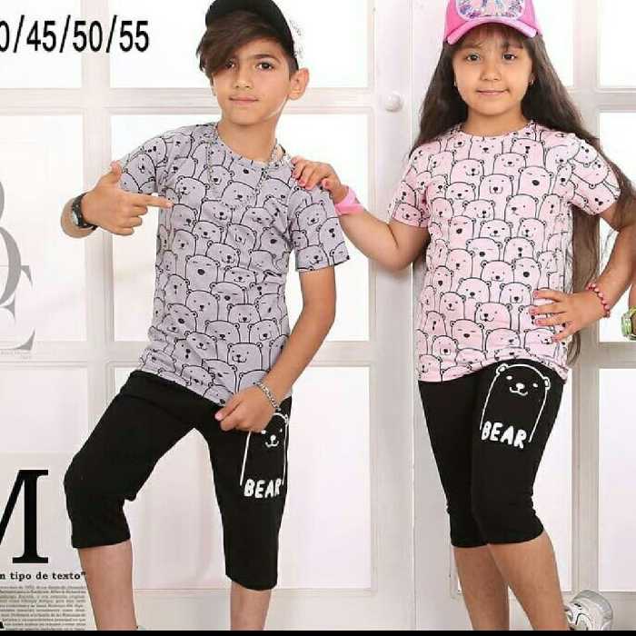 تیشرت شلوارک خرسی.اسپرت.خواهر برادری