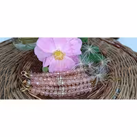 دستبند مهره صورتی