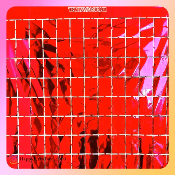 پرده متالایز دیسکویی قرمز