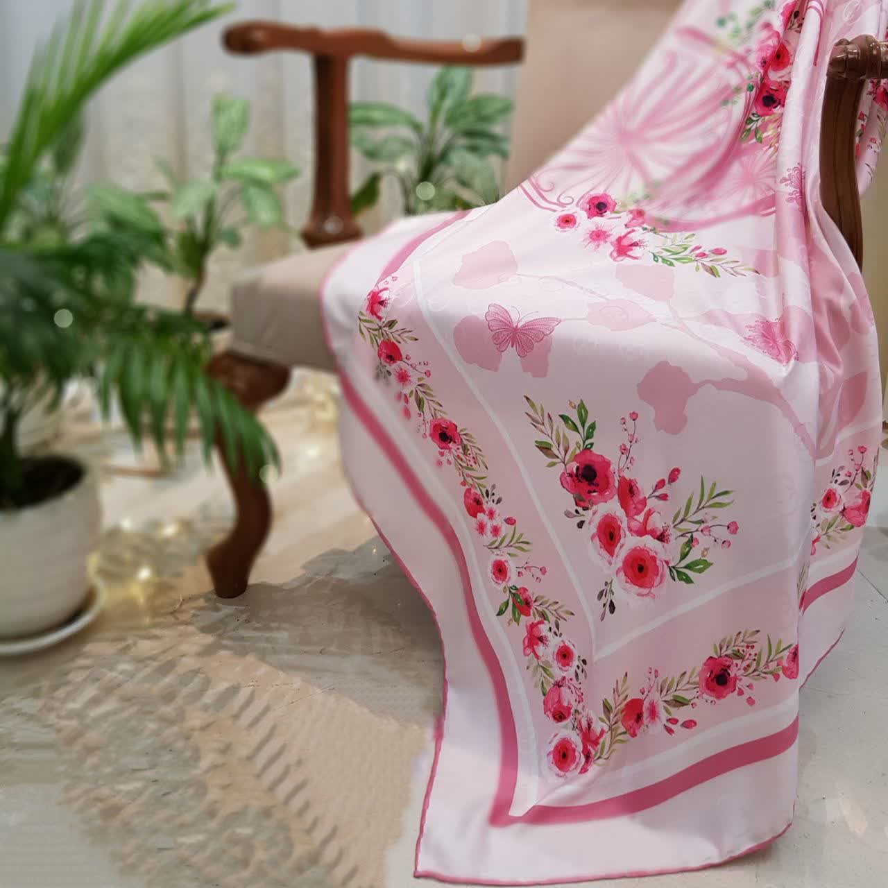روسری ابریشم توییل کد1