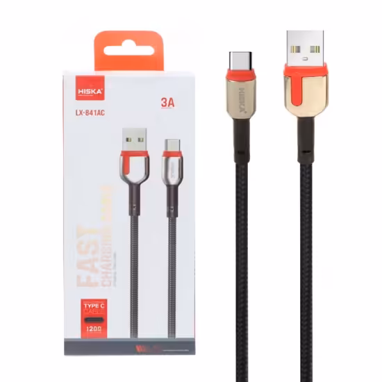 کابل تبدیل فست USB به USB-C هیسکا مدل LX-841AC طول 1.2 متر