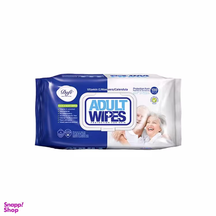 دستمال مرطوب دافی مدل بابونه بسته 100 عددی