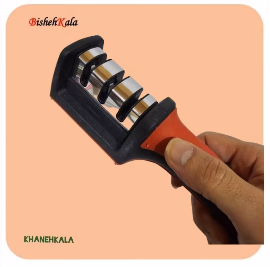 چاقو تیزکن سه حالته دسته پلاستیکی