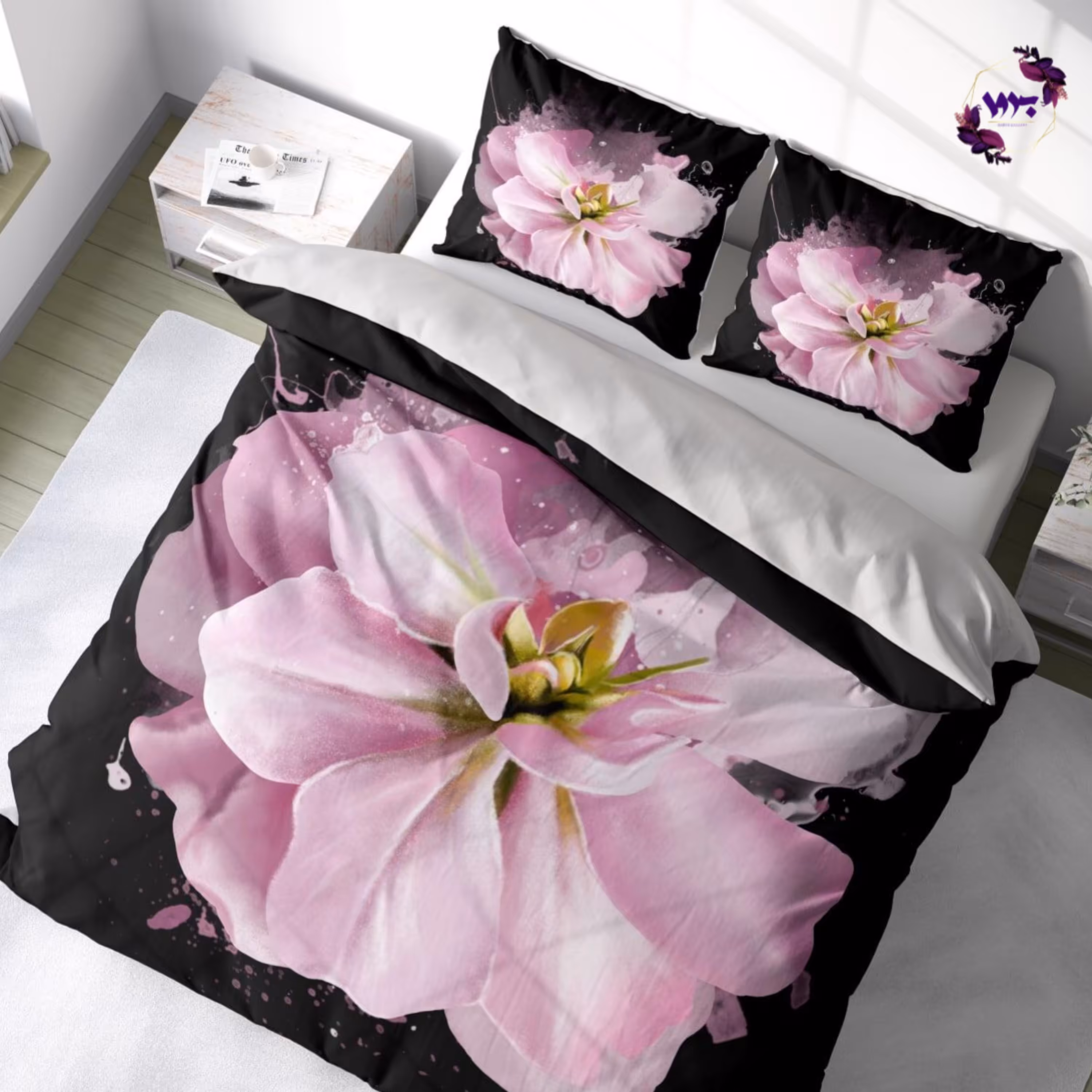 روتختی تکنفره طرح گل برواگالری با جنس نخ پنبه و کیفیت و دوخت درجه یک