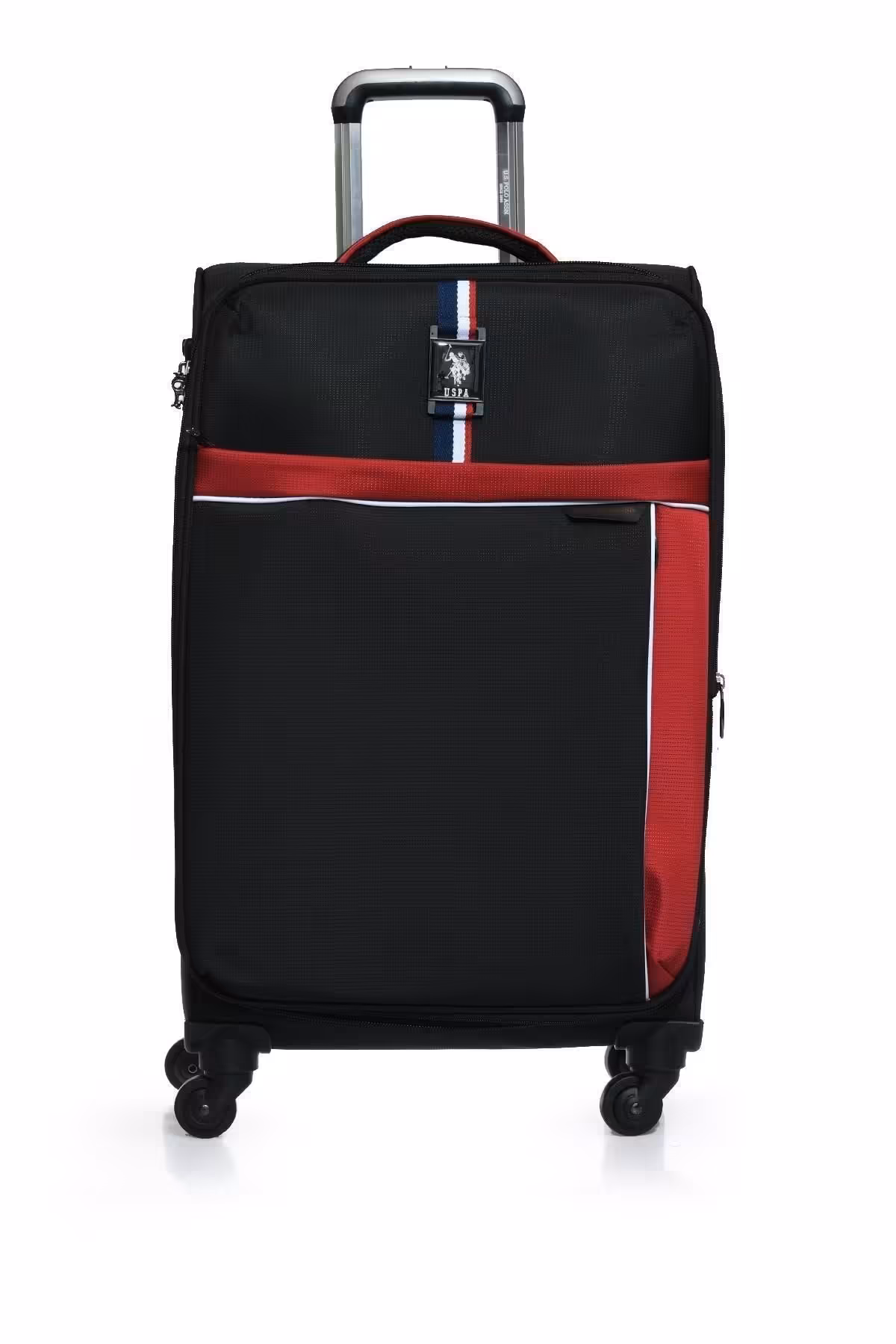 چمدان و ساک مشکی مردانه زنانه سیاه پایه. چوگان Assn. PLVLZ22801B با اندازه متوسط ​​سیاه سفید U.S. Polo Assn.