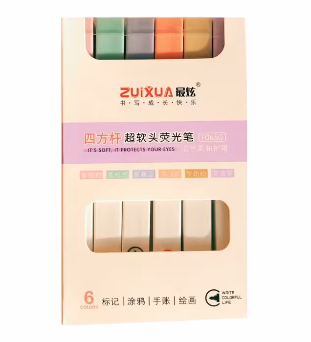 ماژیک هایلایتر پاستلی بسته 6 عددی