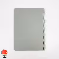 دفتر مشق 50 برگ سیمی جلد طلقی رنگی طوسی آتی