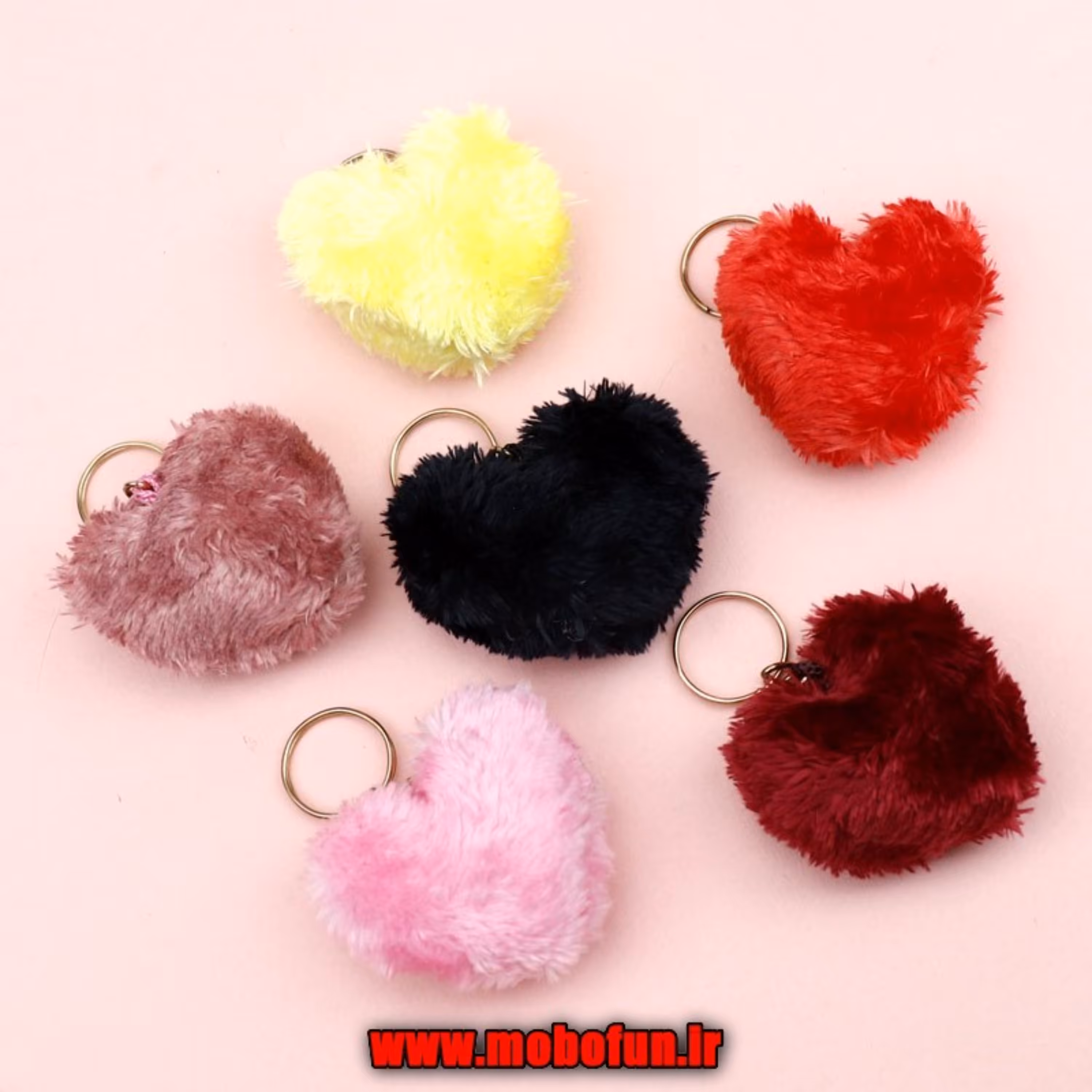 سرکلیدی و جاکلیدی طرح قلب پولیشی سایز متوسط بسته 1 عددی