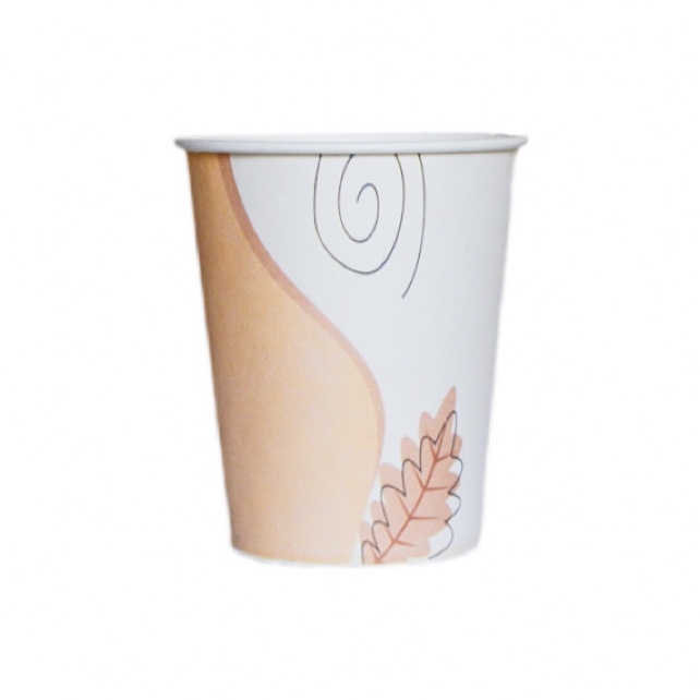 لیوان کاغذی 50 عددی طرح برگ 220cc