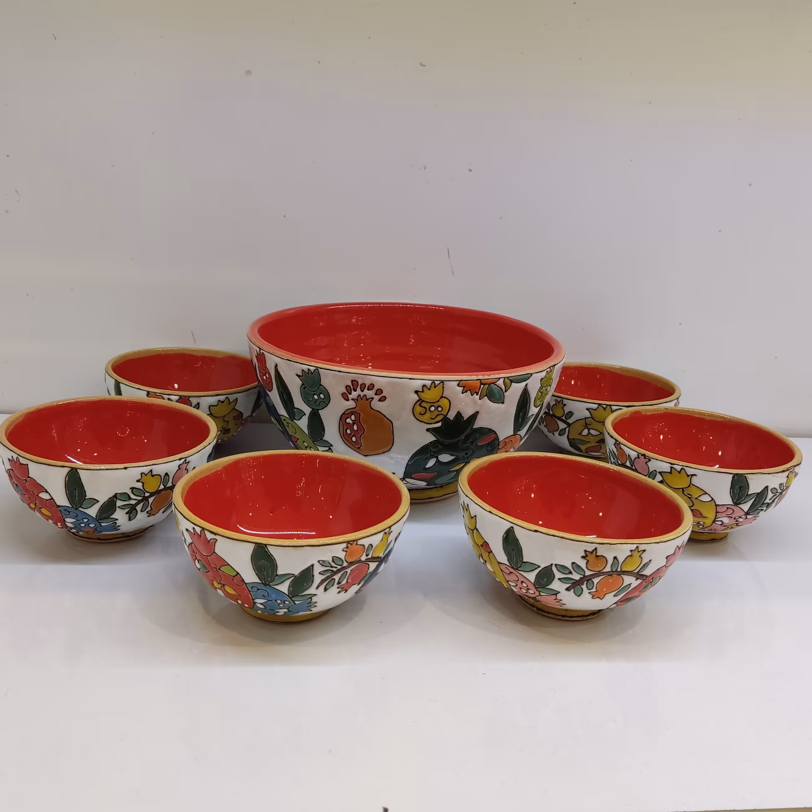 سرویس آجیل خوری و انار خوری میناکاری مدل یلدا 