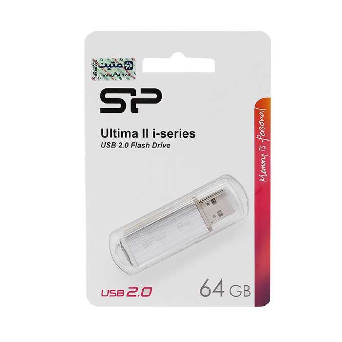 فلش مموری سیلیکون پاور مدل آلتیما 2 سری آی ظرفیت 64 گیگابایت Silicon Power Ultima II i-Series USB2.0 Flash Memory-64GBنق