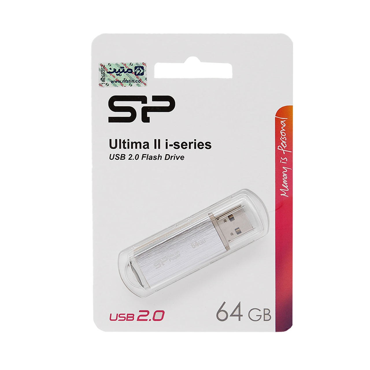 فلش مموری سیلیکون پاور مدل آلتیما 2 سری آی ظرفیت 64 گیگابایت Silicon Power Ultima II i-Series USB2.0 Flash Memory-64GBنق