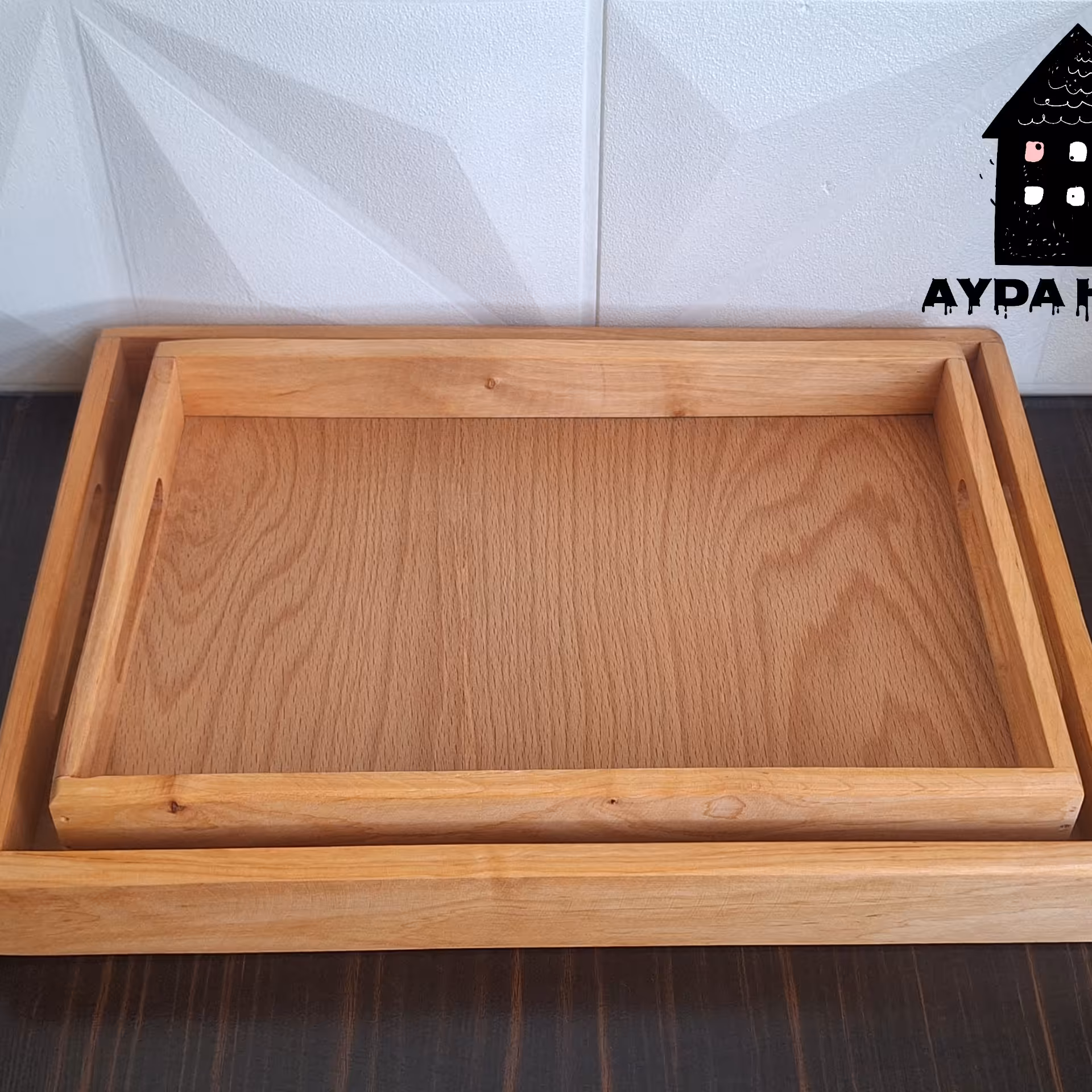 سینی دو عددی چوبی