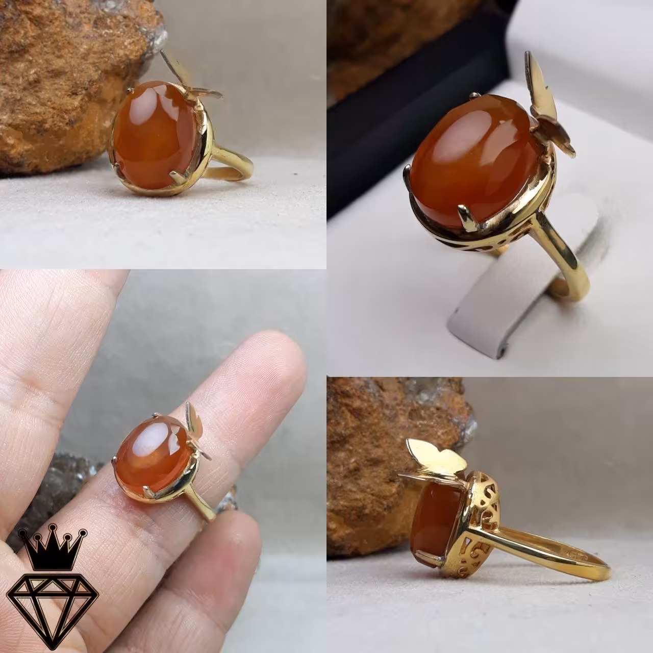 انگشتر زنانه عقیق یمنی اصل
فاخر و زینتی
رکاب نقره،آبکاری طلایی