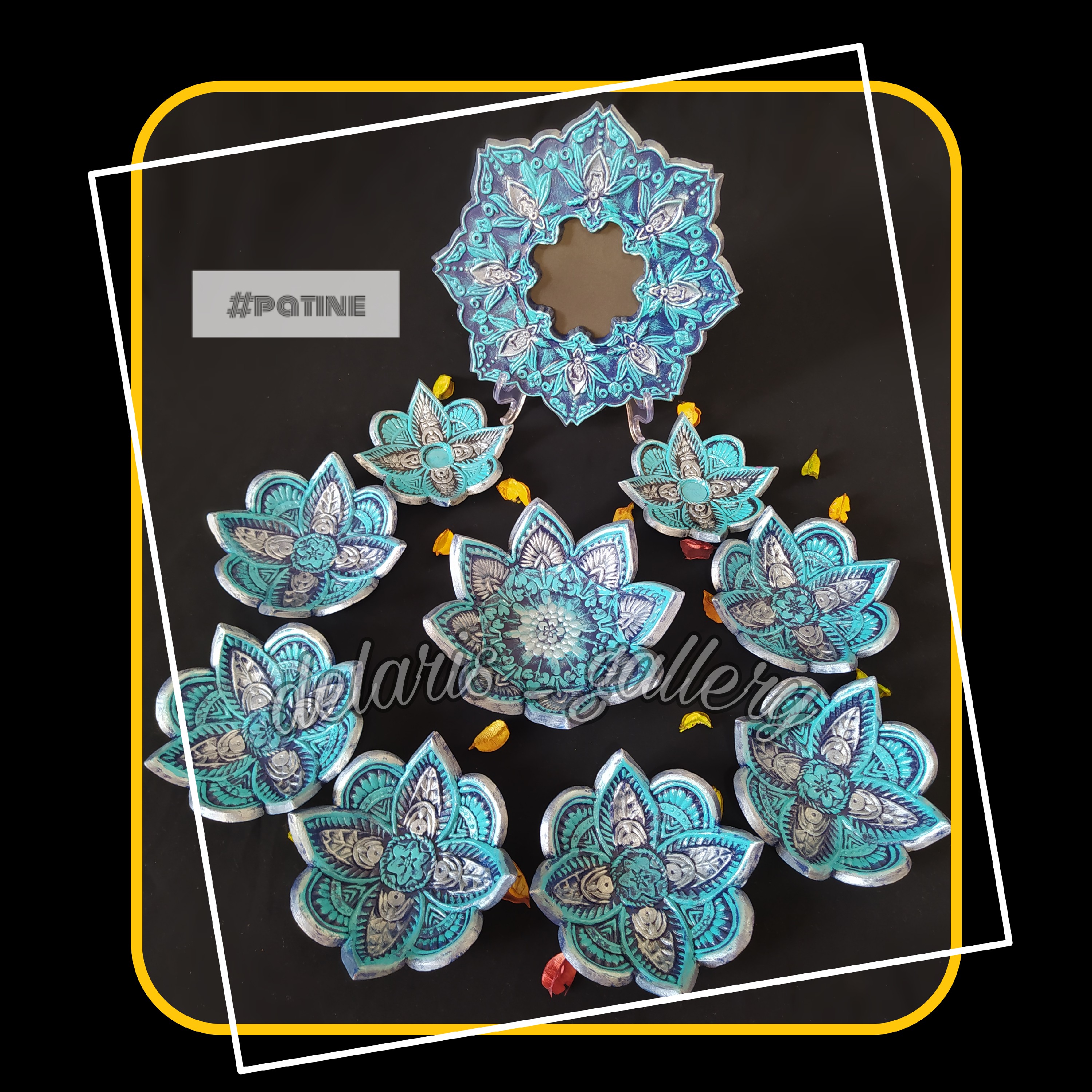 هفت سین زیبا و جدید گل نرگس.ده تیکه واقعی.........