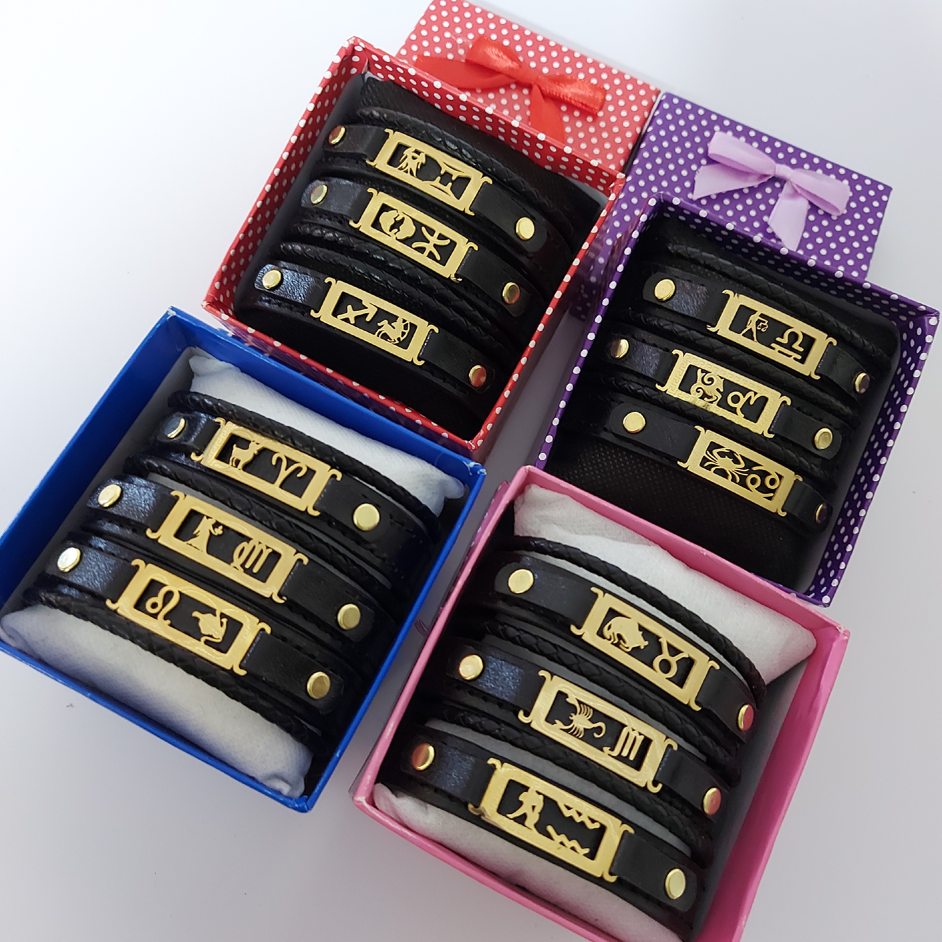 دستبند چرم ماه تولد