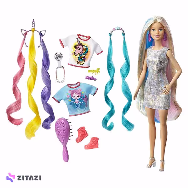 عروسک باربی فانتزی مدل Barbie Fantasy GHN04 - با دو استایل پری دریایی و یونیکورن