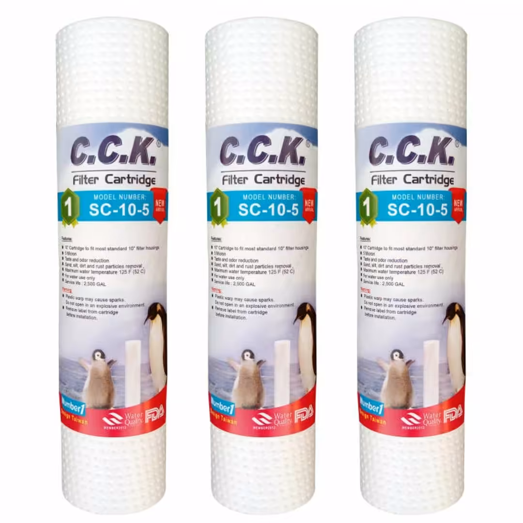 فیلتر تصفیه آب سی سی کا مدل pp 5 micron بسته 3 عددی

