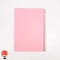 دفتر مشق 50 برگ سیمی جلد طلقی رنگی صورتی آتی