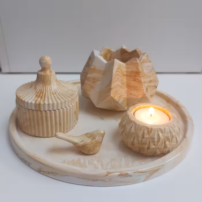 ست دکوری سنگی رومیزی شیک