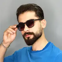 عینک آفتابی مردانه اورجینال مشکی برند ری بن چندضلعی یووی400

