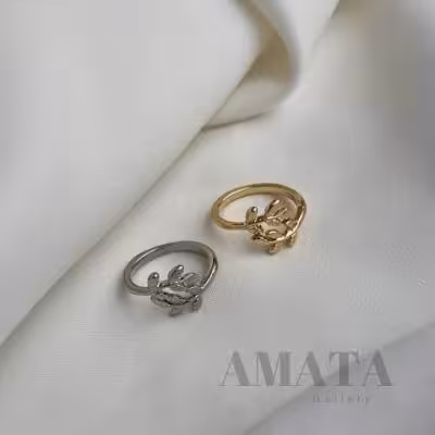 انگشتر برگ تیتانیومی فری سایز