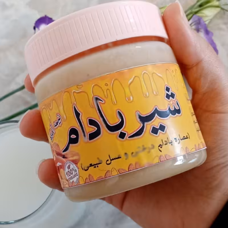 شیربادام طبیعی ترکیبی از عصاره بادام درختی و عسل(300)گرمی