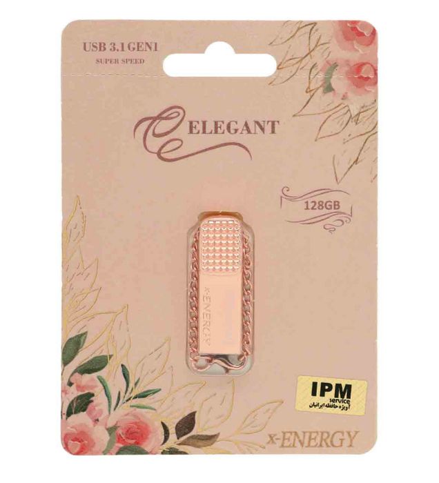 فلش مموری ایکس انرژی مدل ELEGANT USB 3.1 ظرفیت 128 گیگابایت