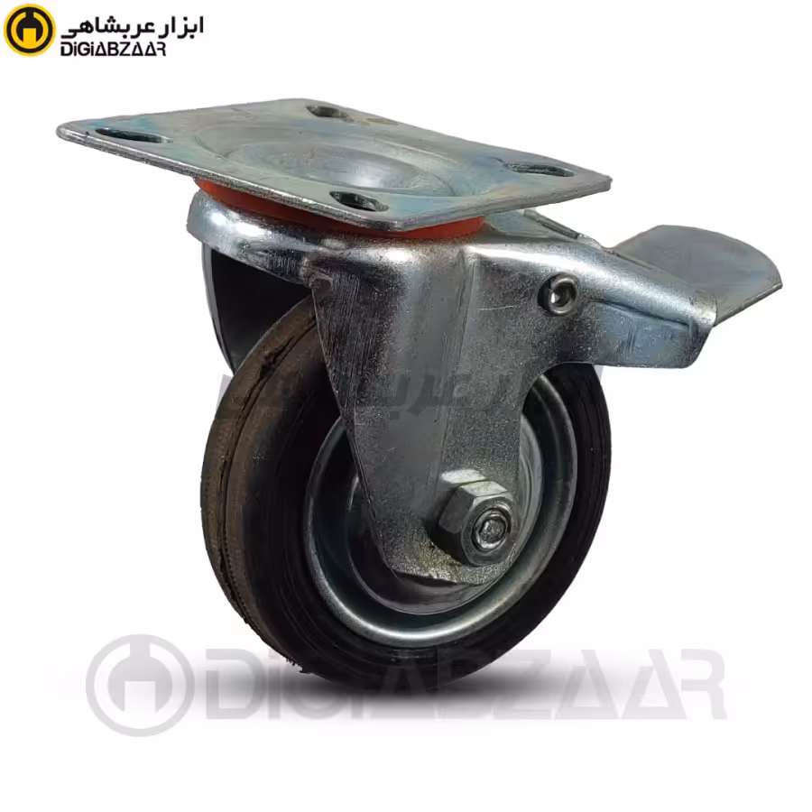 چرخ 7 سانتیمتری گردان  ترمزدار بوشی