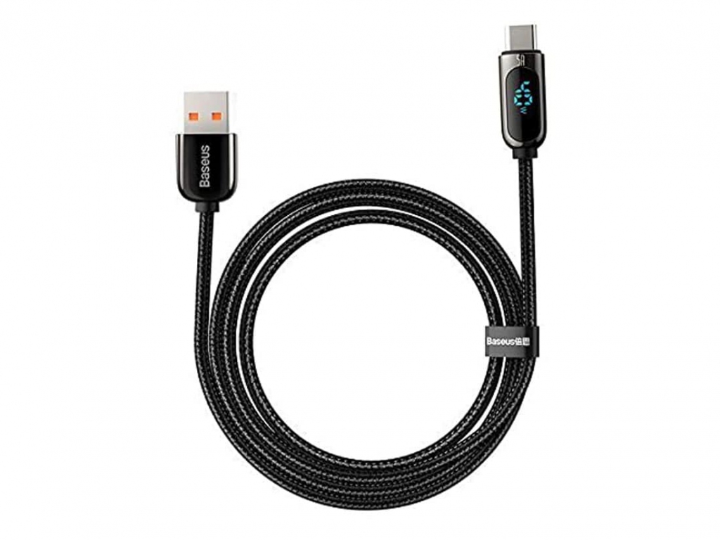 کابل تایپسی به یواسبی شارژ سریع بیسوس Baseus Display Fast Charging Data Cable 1m 5A CATSK-01