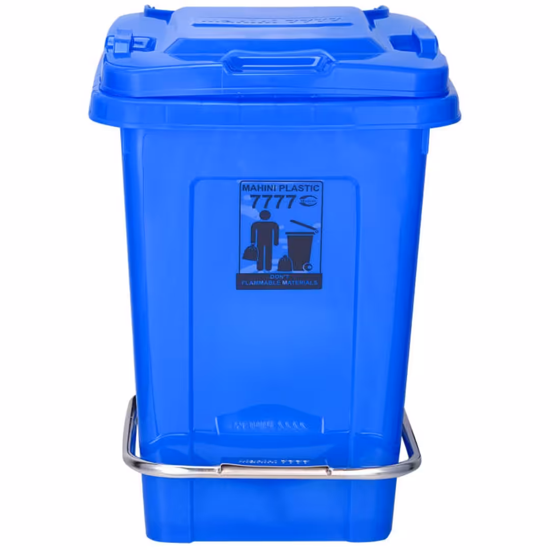 سطل  زباله درب دار  چهل  لیتری  پدال دار در چهار رنگ 