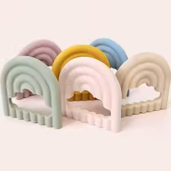 دندانگیر سیلیکونی طرح رنگین کمان