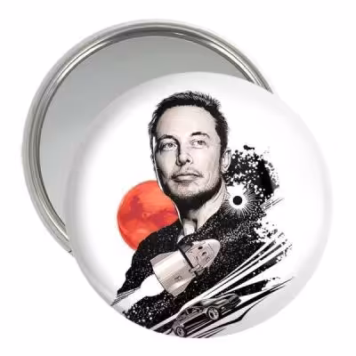آینه جیبی خندالو مدل ایلان ماسک Elon Musk کد 10917