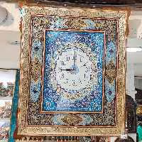 ساعت دیواری خاتم کاری مدل تذهیب اثر استاد خادم ملت 