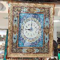 ساعت دیواری خاتم کاری مدل تذهیب اثر استاد خادم ملت 