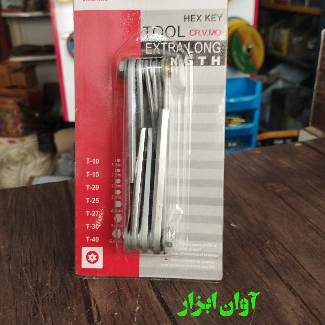 آچار آلن 8 عددی چاقویی