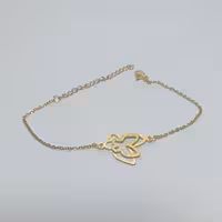 دستبند استیل رنگ ثابت طلایی کد33فروشگاه آیسان 